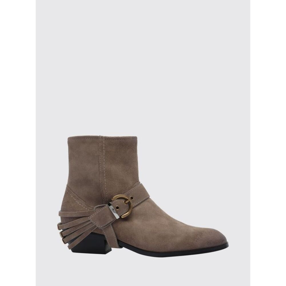 Pinko Women Pinko Jane Suede Western Ankle Boots With Side Zip